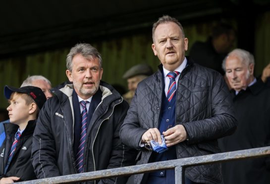 Caley Thistle chairman Ross Morrison, left, with Scot Gardiner.