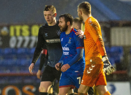 Rangers colts in action against Caley Thistle in last season's Challenge Cup.