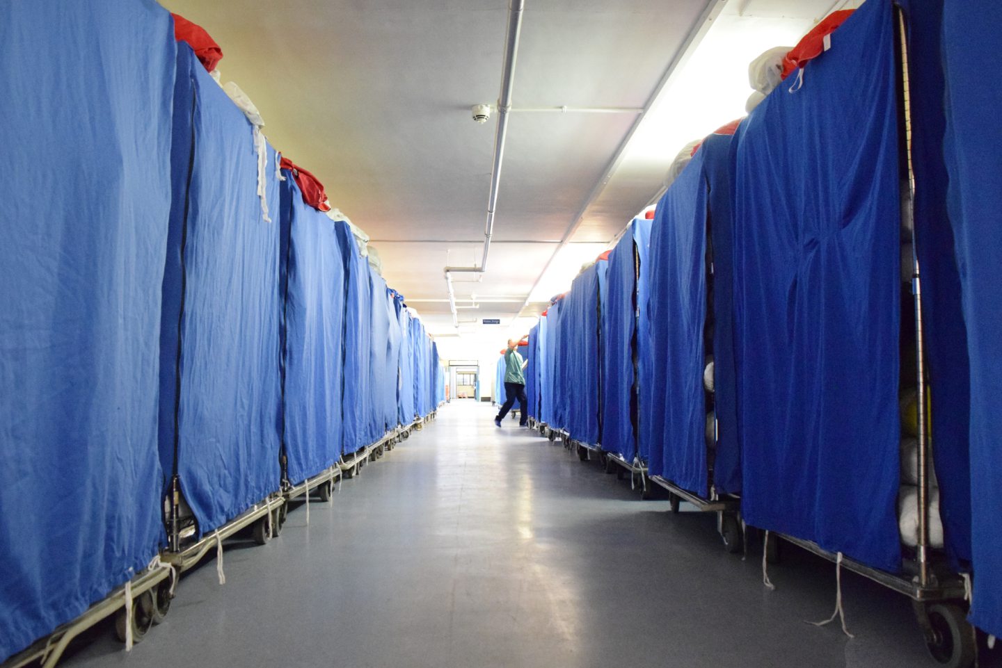 Tens of thousands of items are washed by NHS laundries every day.