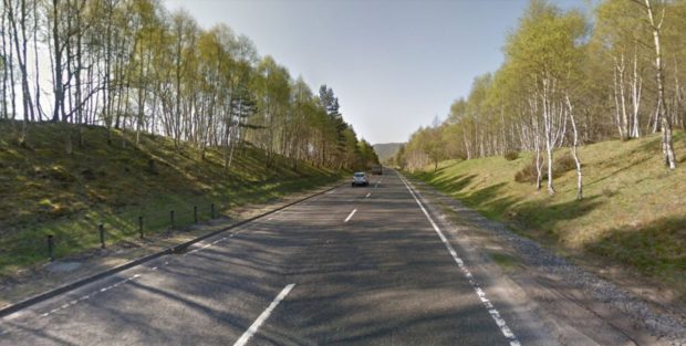 The A9 between Aviemore and Carrbridge.