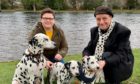 Mhairi Duncan with Fidget and Lottie (Moby’s mum and sister) and John with Moby