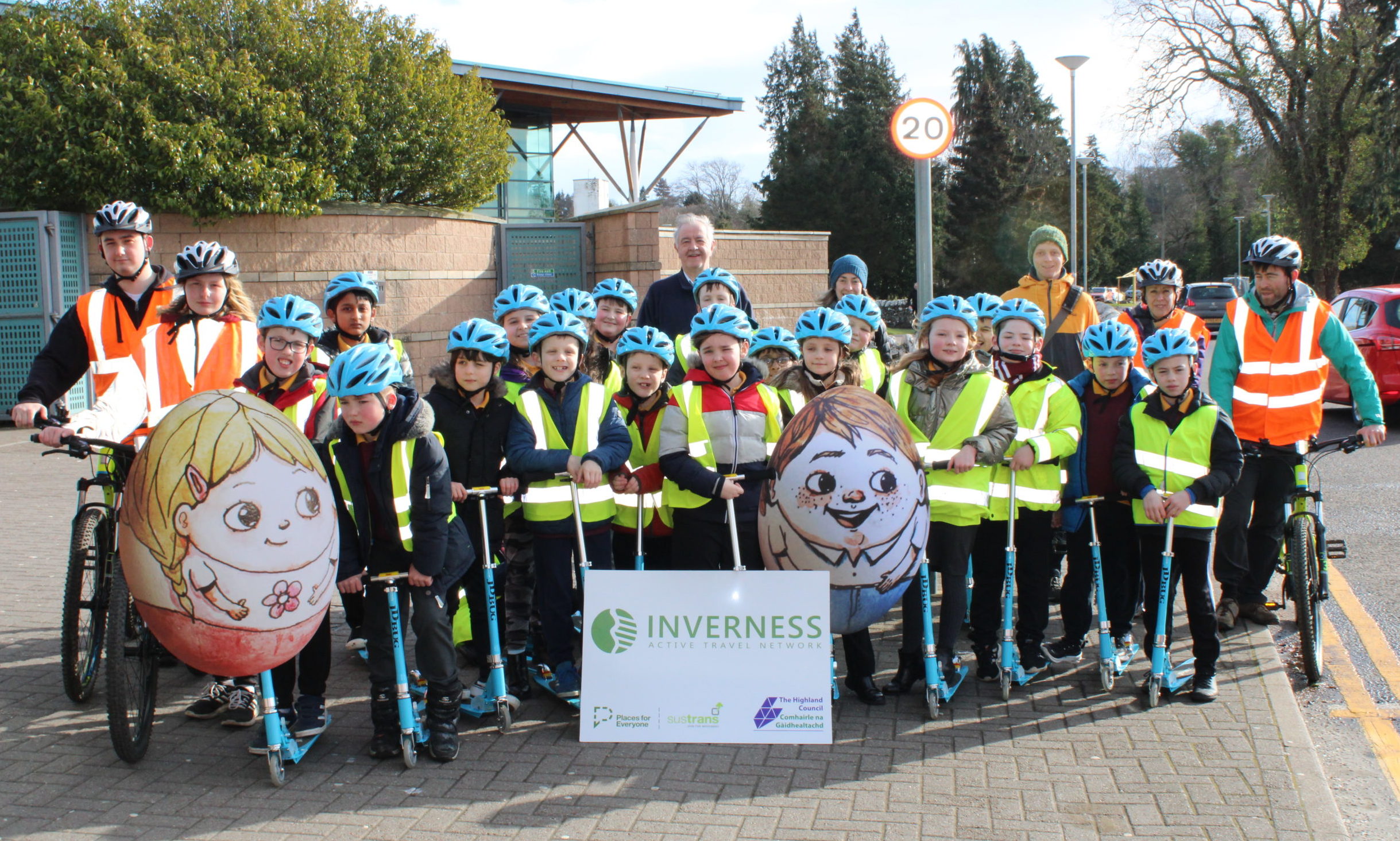 Councillor Alex Graham joined pupils from Central Primary School and Inverness High School today at the Inverness Leisure Centre.