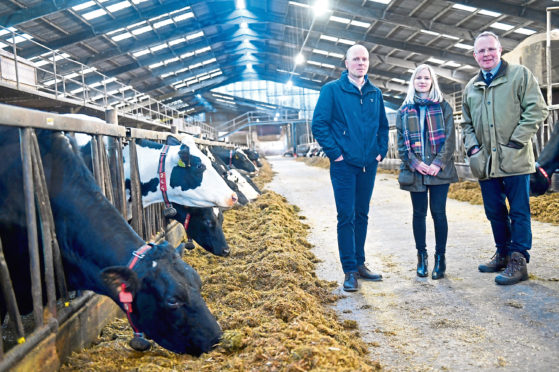 Mac Mackie from Mackie's, event convener Louise Mutch and society president Keith Walker.