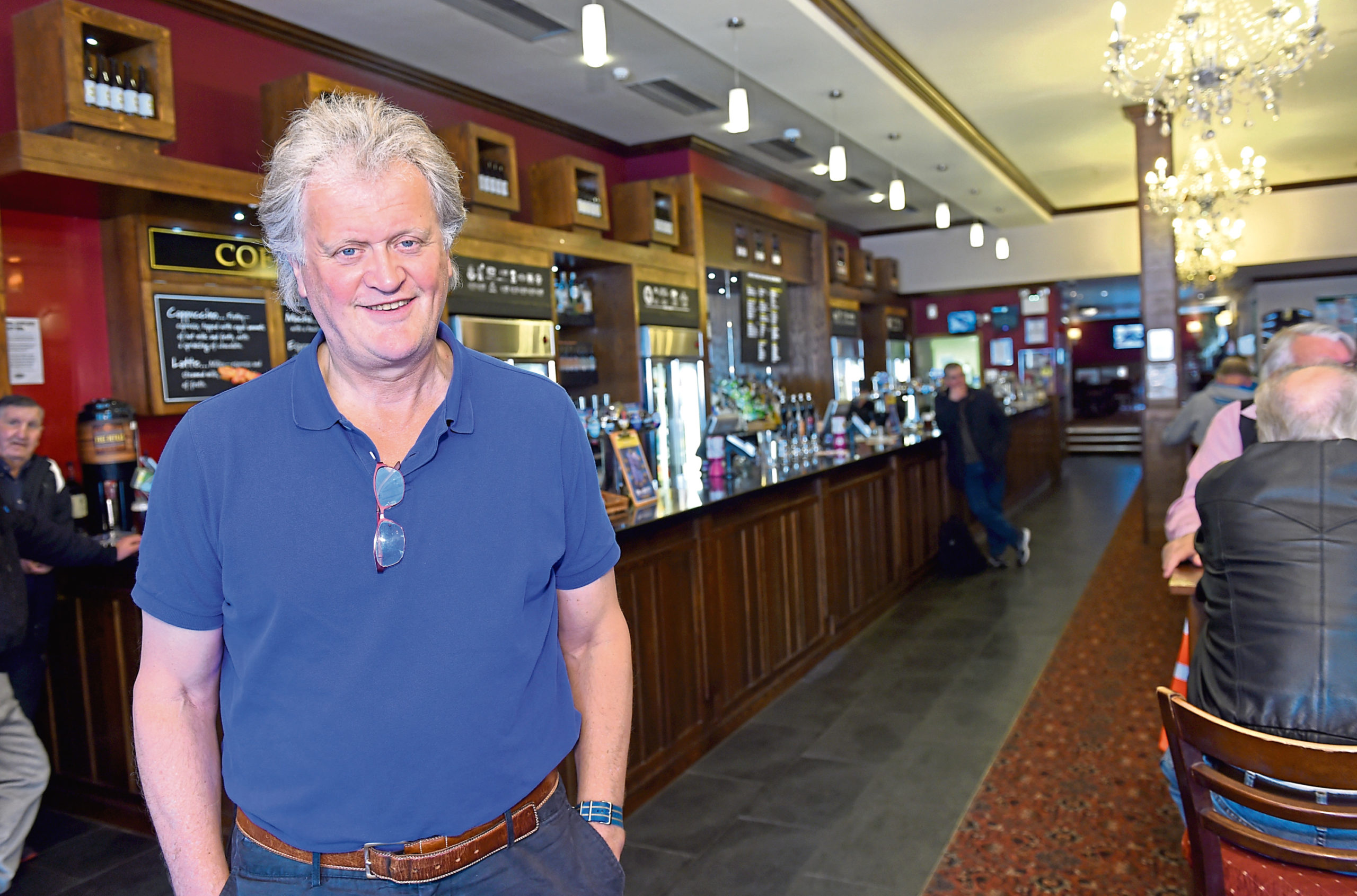 Chairman and founder of JD Weatherspoon, Tim Martin pictured in the Cross Keys, Peterhead, is speaking out on the EU Referendum.    

Picture by Kami Thomson    25-05-16