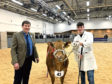 Duncan Munro, right, with the overall champion alongside the judge Willie Purdon.