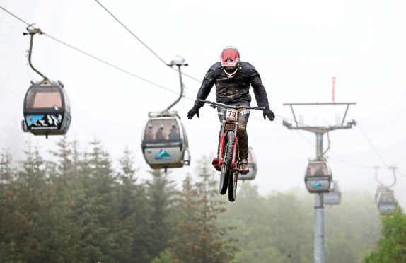 Great Britain's Kade Edwards during the UCI Mountain Bike World Cup at Fort William last year.