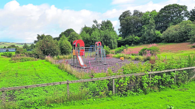 Plans for a children's play park in Strathpeffer.