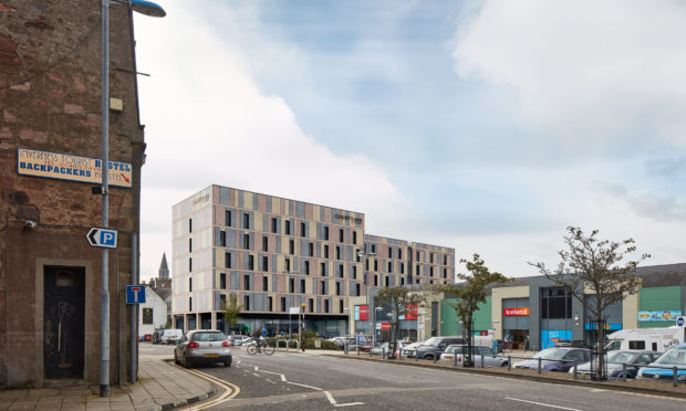 An artists impression of the 162-bed Marriott hotel for the Ironworks site.