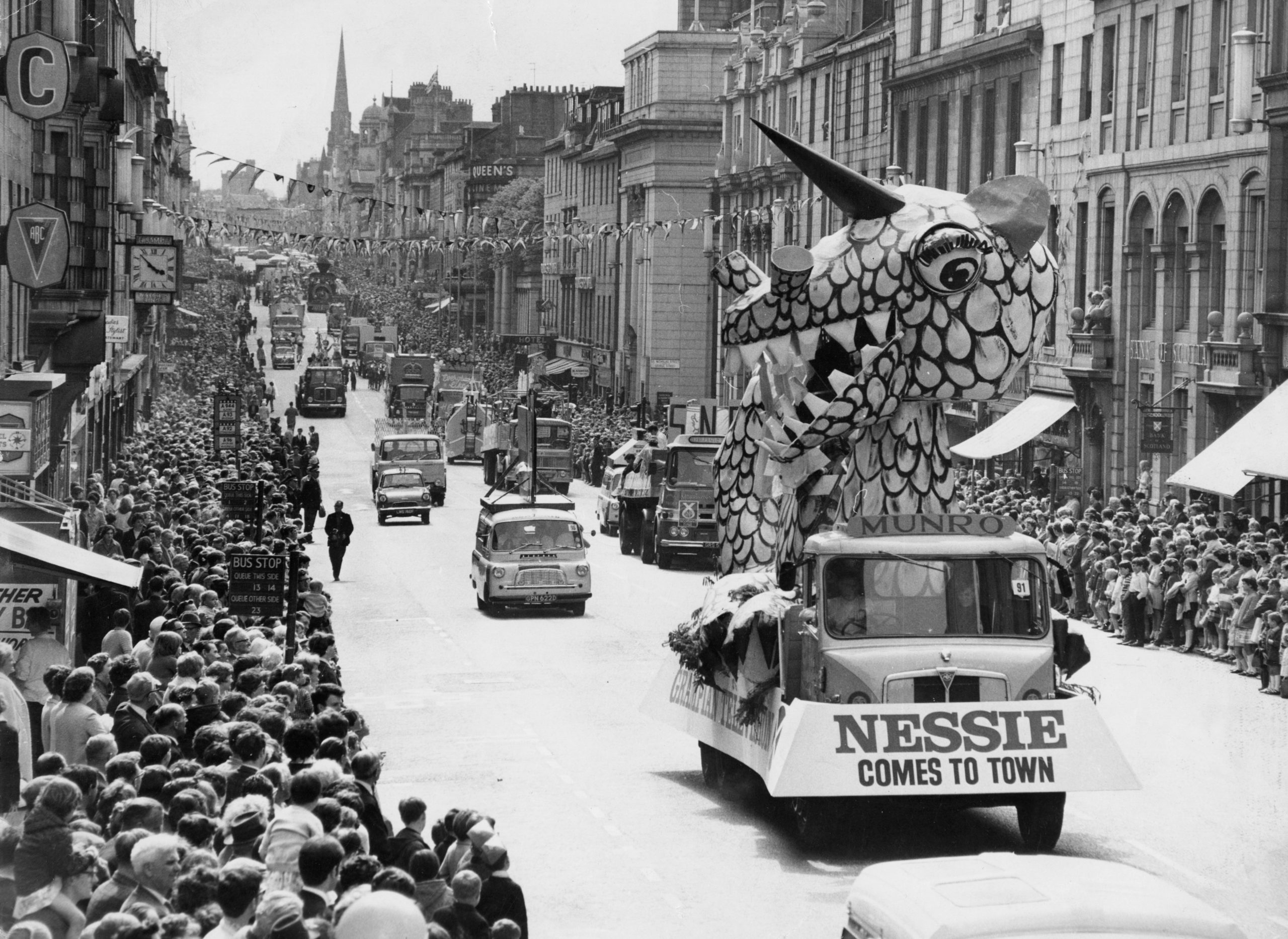 Crowds lined Union Street to see the Aberdeen Festival parade in 1968.