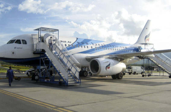 Photo by Shutterstock (990988b)
A Bangkok Airways plane on the airport runway on Koh Samui, Thailand.
Koh Samui Airport, Thailand - 04 Aug 2009
Today an aircraft crashed on landing from Krabi