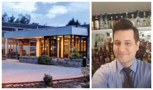 Alvaro Garcia (Right) has been sacked from the Coylumbridge Aviemore Hotel (Left).