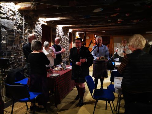 Bella Legge Piping In haggis during the Burns Night celebration