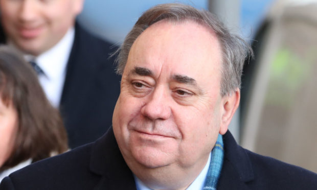 Alex Salmond arriving at the High Court in Edinburgh for the first day of his trial.
