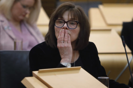 Jeane Freeman MSP, Cabinet Secretary for Health and Sport makes a Ministerial statement to parliament on Novel Coronavirus COVID-19 update. 28 February 2020. Pic - Andrew Cowan/Scottish Parliament