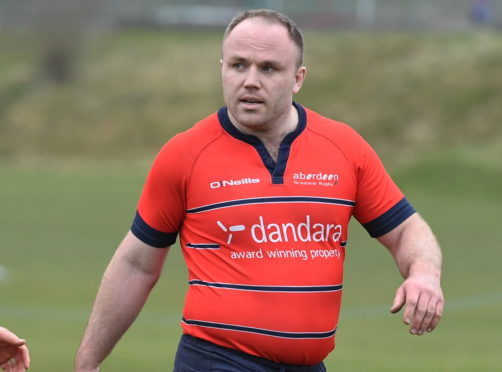 Colin Neilson in action for Aberdeen Grammar.