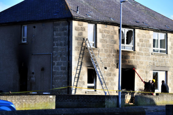 Aftermath of the explosion in Fraserburgh.