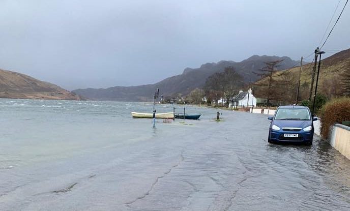 Flooding in Dornie over the past number of days.