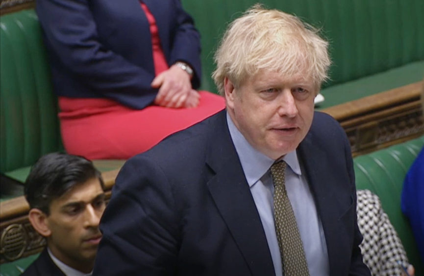 Boris Johnson speaking during Prime Minister's Questions in the House of Commons.