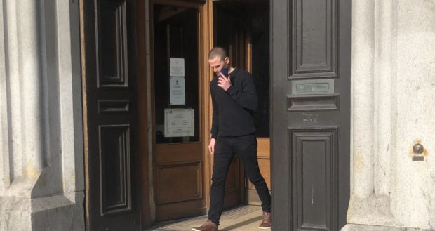 Emmett Doherty leaving Aberdeen Sheriff Court.