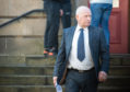 Hugh MacKenzie leaving Elgin Sheriff Court