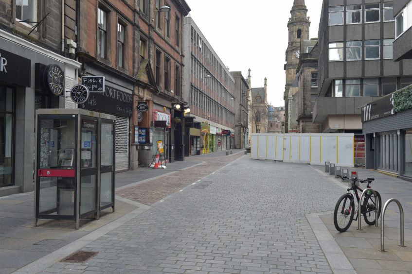 Inverness city centre deserted on day three of lockdown.
Pictures by Jason Hedges.