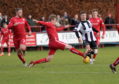 Brechin in action against Elgin earlier in the campaign. 
Picture by Kath Flannery