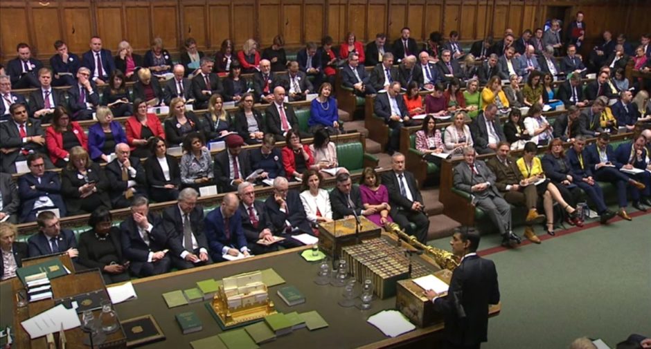 Chancellor Rishi Sunak delivers his Budget in the House of Commons.