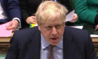 Boris Johnson speaks during Prime Minister's Questions.