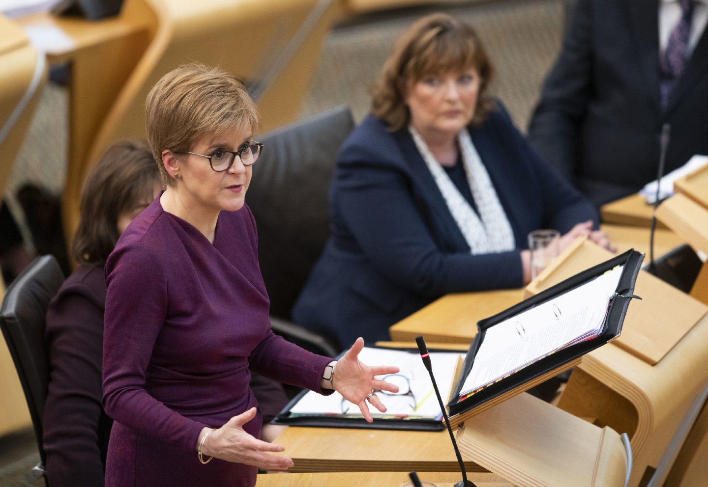 Scotland's First Minister Nicola Sturgeon during First Minster's Questions.