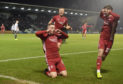 Lewis Ferguson celebrates after he makes it 1-0 to Aberdeen against St Mirren.