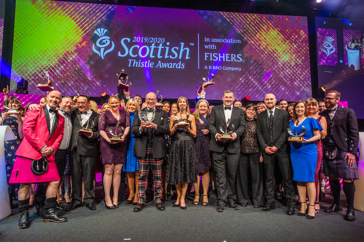 Winners from this year's National Scottish Thistle Awards.