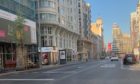 The usually packed Gran Via in Madrid is almost deserted.