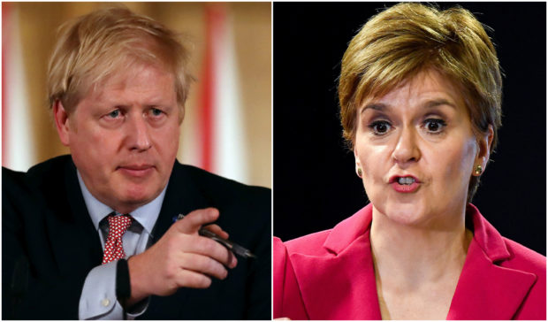 Boris Johnson and Nicola Sturgeon.