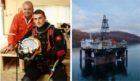 24-year-old Lewis Beddows has been left medically unfit for work after an air diving incident at the Ocean GreatWhite rig in 2018. Pictured left with his father Derek at the Underwater Centre, Fort William.