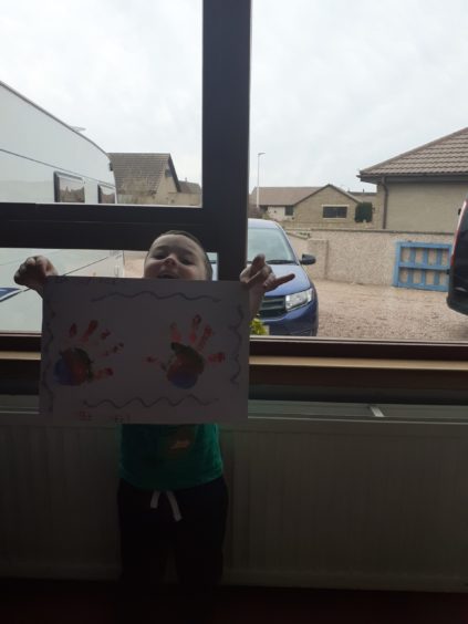 The artist: Danny age 3 from Lossiemouth