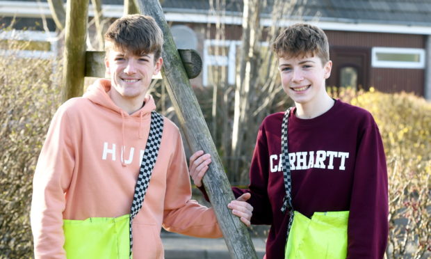 Jamie, left and Harry Sayers. Picture by Jim Irvine.