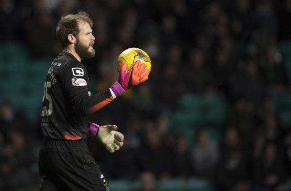 Owain Fon Williams in action for Caley Thistle.