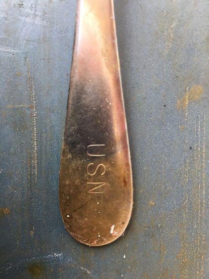 The letters USN are engraved on the spoon, which is believed to signal that it belonged to a member of the US Navy