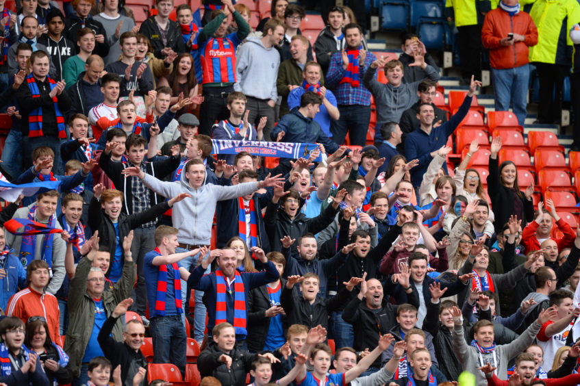 Inverness fans were as happy as the players.