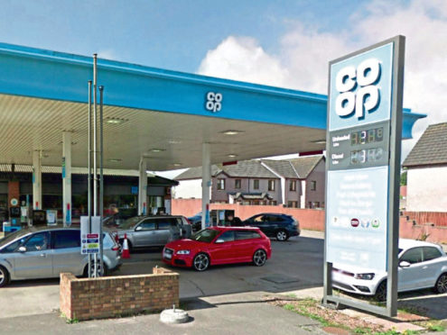 Co-op Petrol Station, Kirkton Road, Stonehaven.
Google Maps.