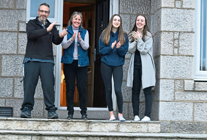 The Smith family, from left, Phil, Alison, Lucy and Savannah, who live on Ashgrove Road.