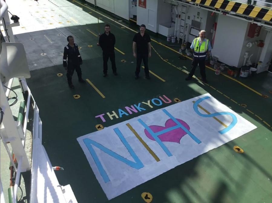 The Sconser to Raasay ferry has a different look on its car deck after the crew got creative