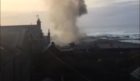 The shed fire in Macduff.