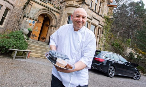 Lloyd Kenny with some of the pre-packed food that is available by mail order through Macbeth's.