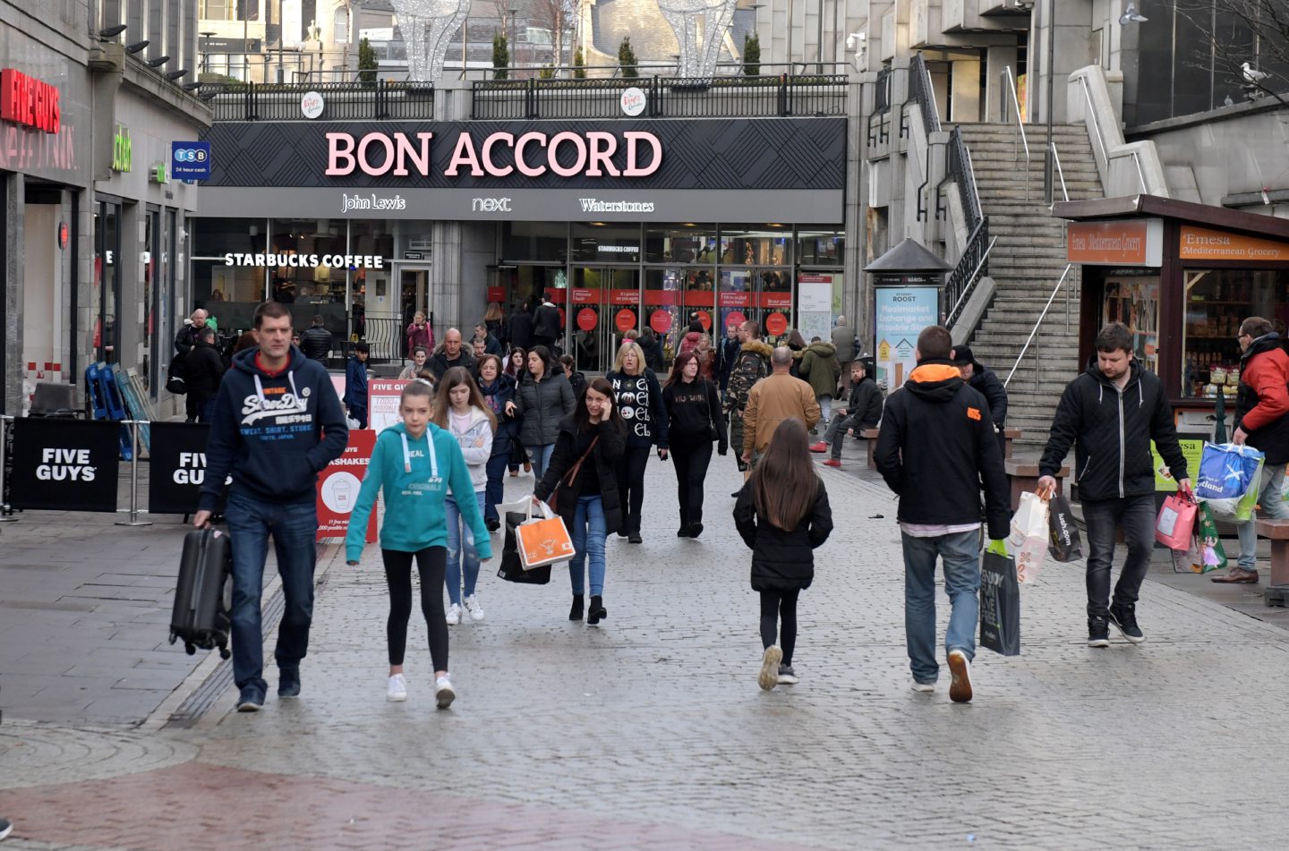 Shoppers at Aberdeen's Bon Accord Centre