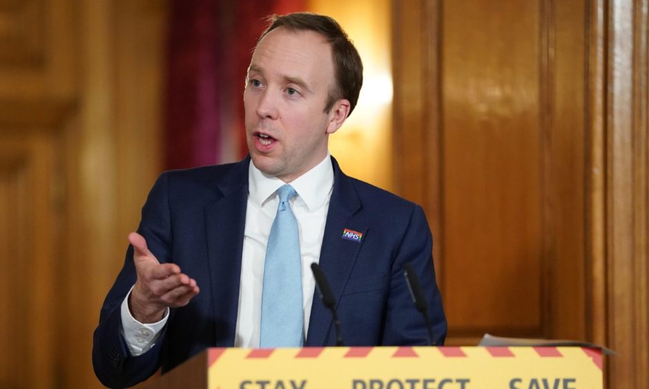 Health Secretary Matt Hancock