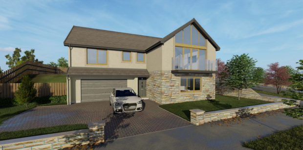 An artist impression of one of the homes proposed for the Hopeman development.