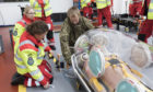 The Puma Force detachment currently deployed at Kinloss Barracks took part in training using adult-sized incubators with the Scottish Ambulance Service.