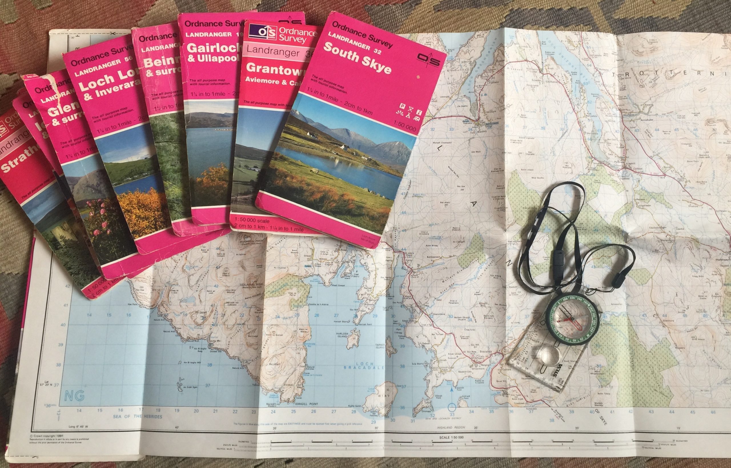 A collection of Ordnance Survey Landranger maps of Scotland