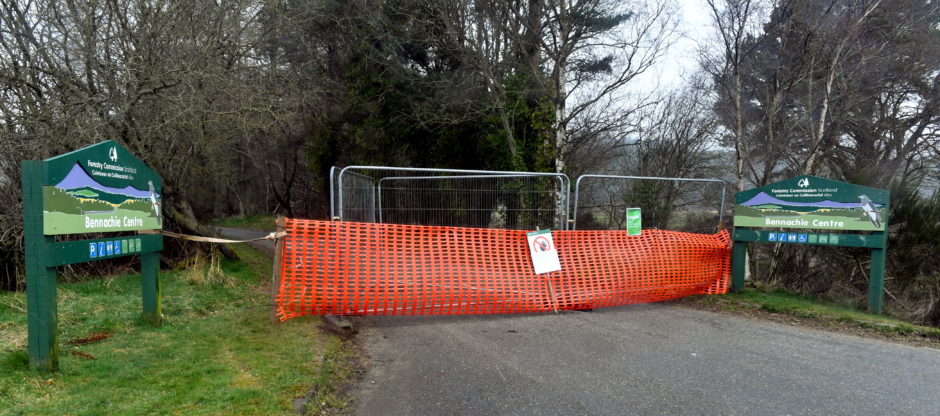 The new barrier at Bennachie visitor centre.
Picture by Chris Sumner